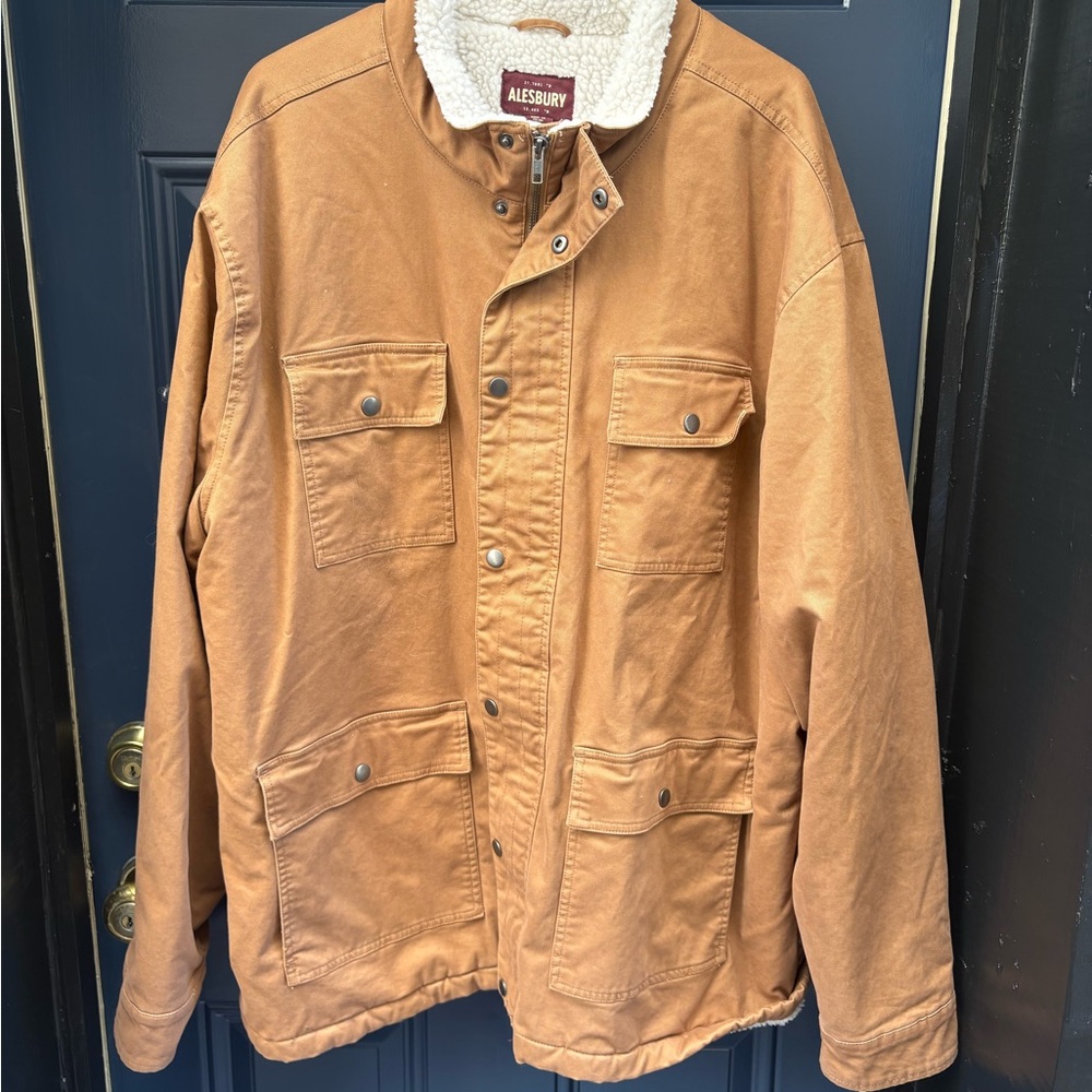 Alesbury Men's Tan Military Field Jacket
